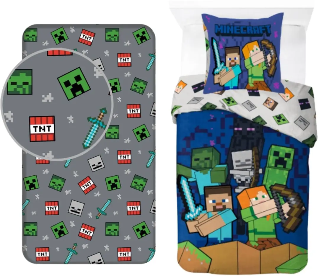 Minecraft Dekbedset Eenpersoons
