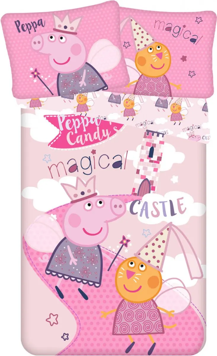 Peppa Pig Dekbedovertrek 140 x 200 cm met Kussensloop 70 x 90 cm