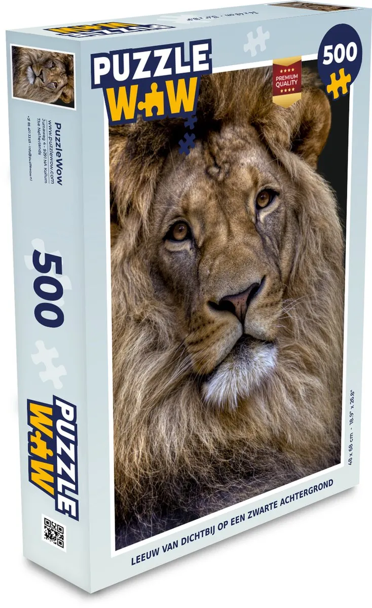 PuzzleWow Leeuw Portret Legpuzzel 500 Stuks