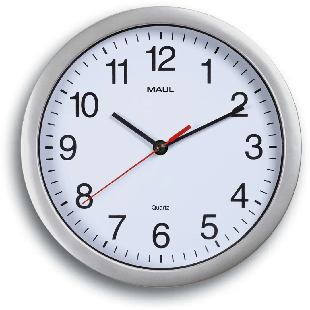 MAUL Wandklok MAULrun Ø25cm - Zilver - afbeelding 3 van 6