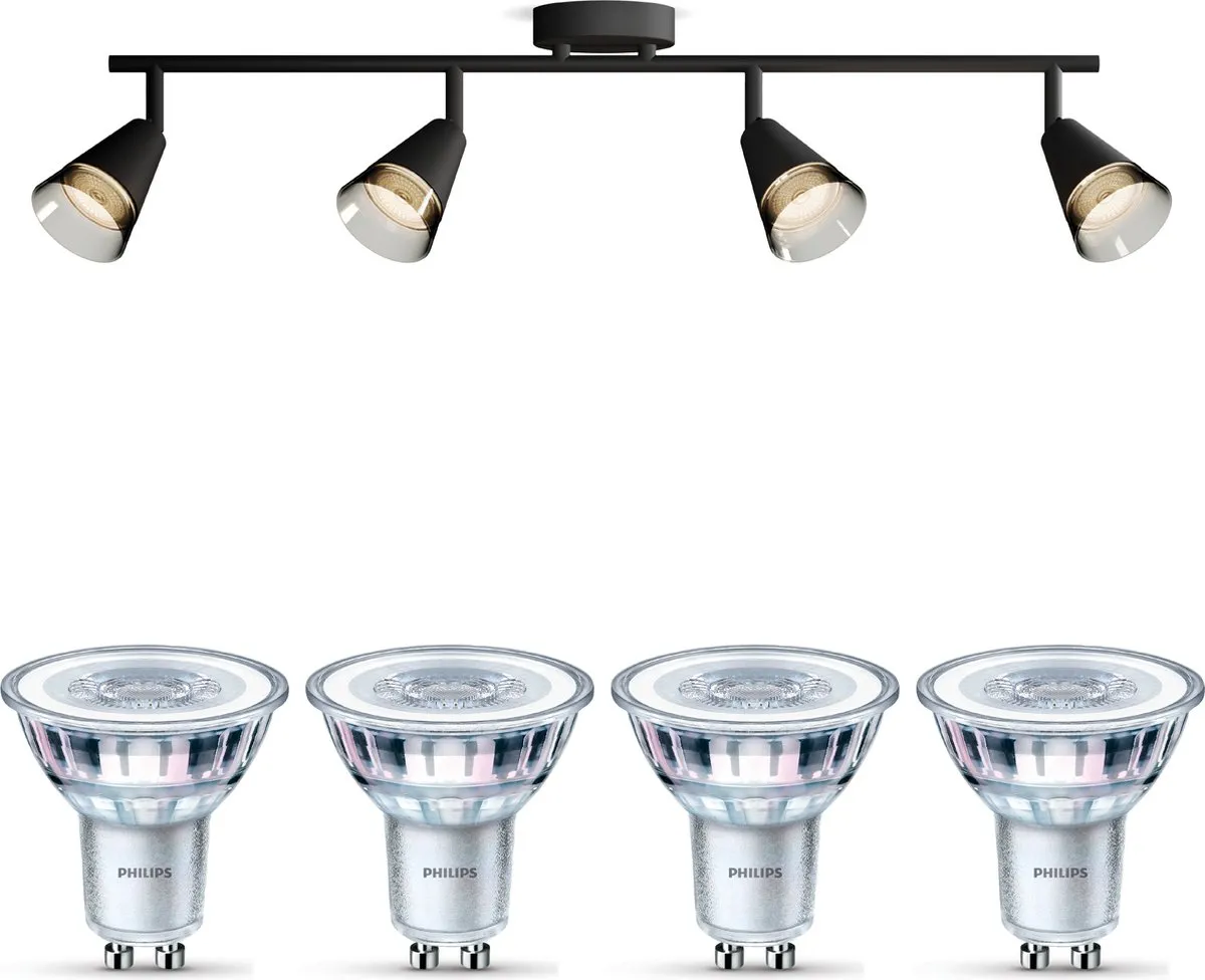 Philips Cleft Opbouwspot Zwart