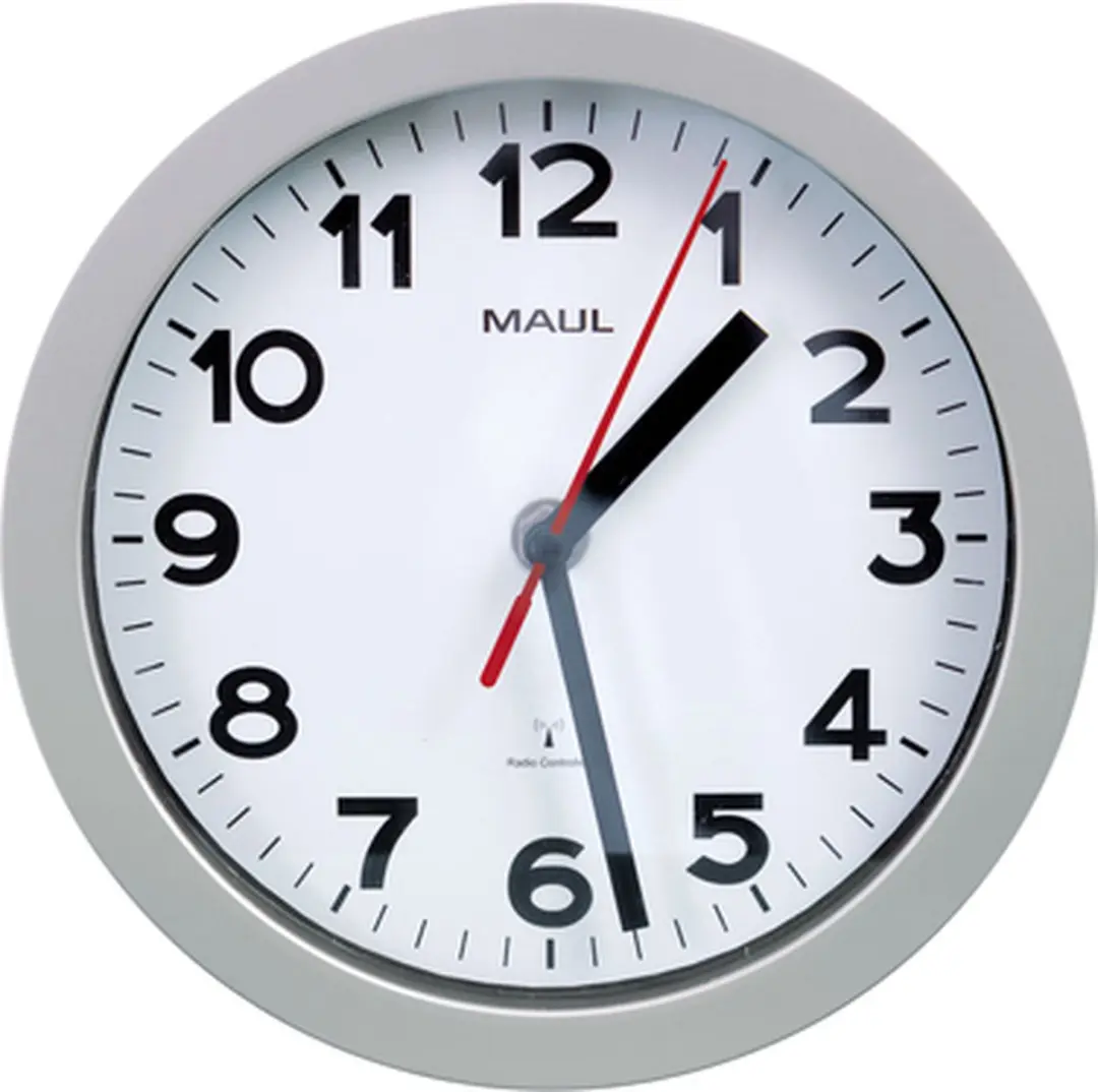 MAUL Wandklok MAULstep Ø20cm Radiogestuurd - Zilver - afbeelding 3 van 3