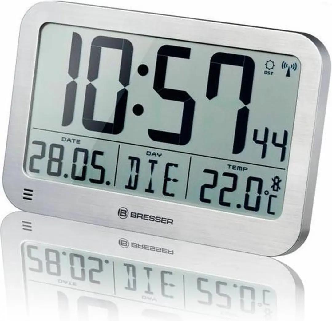 Bresser MyTime Wand- en Tafelklok met LCD-scherm