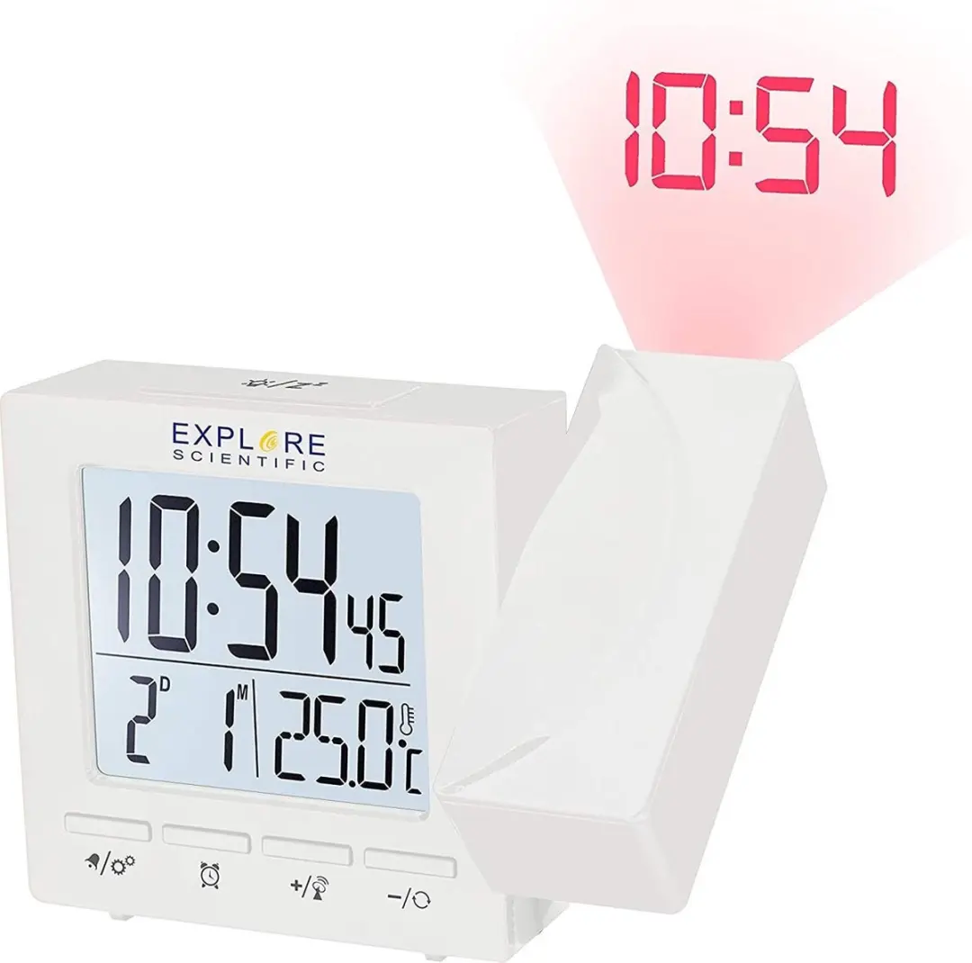 Bresser Explore Scientific RDP1001 Projectiewekker - 14cm - Wit - afbeelding 2 van 4