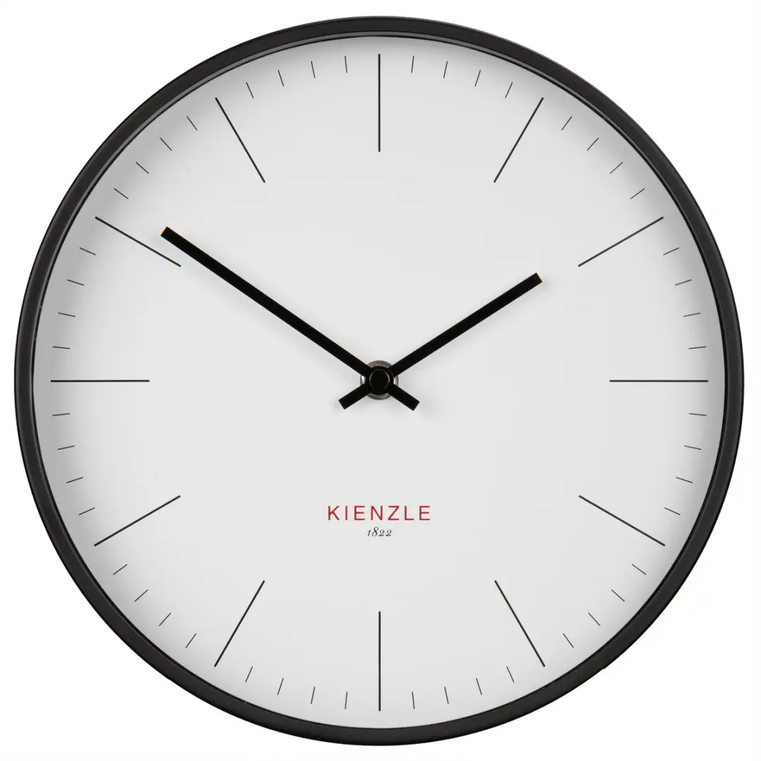 Bresser Kienzle Wandklok Radiogestuurd 25cm - Zwart/Wit - afbeelding 2 van 4