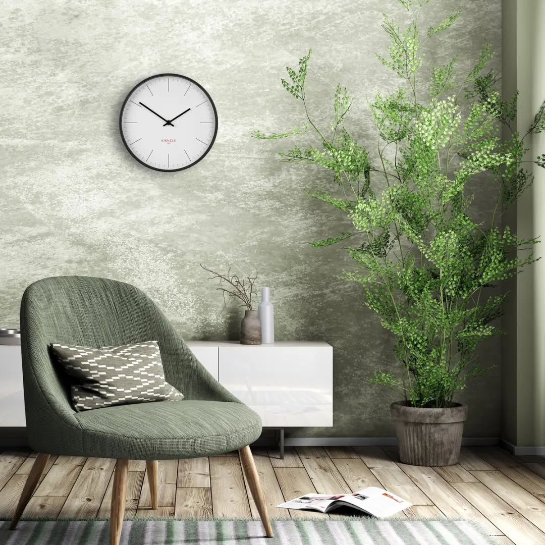 Bresser Kienzle Wandklok Radiogestuurd 25cm - Zwart/Wit - afbeelding 3 van 4