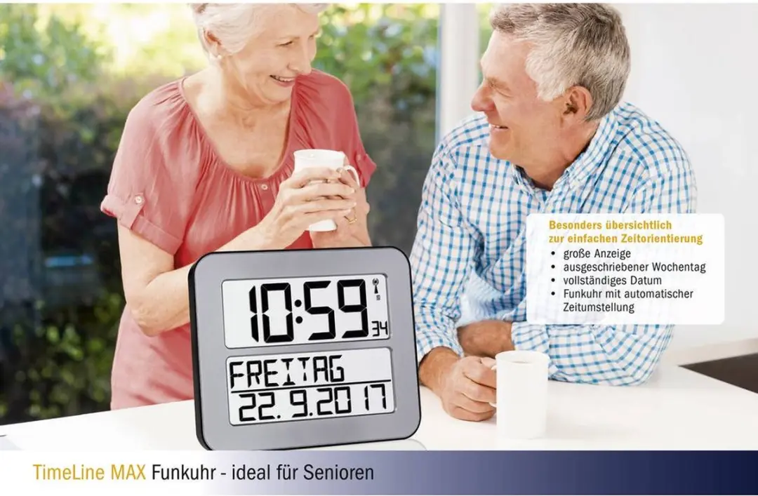 TFA Dostmann 60.4512.54 Digitaal Klok - Zendergestuurd - Zilverkleurig - afbeelding 5 van 6