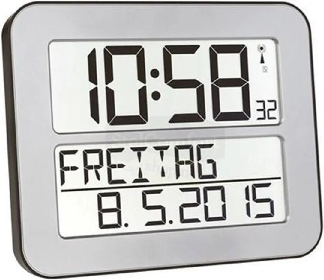 TFA Dostmann 60.4512.54 Digitaal Klok - Zendergestuurd - Zilverkleurig - afbeelding 6 van 6