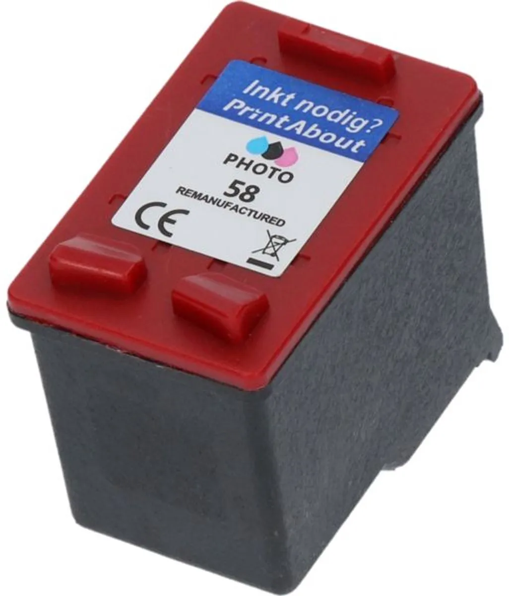 PrintAbout HP 58 C6658A Inktcartridge Foto Kleuren - 19ml