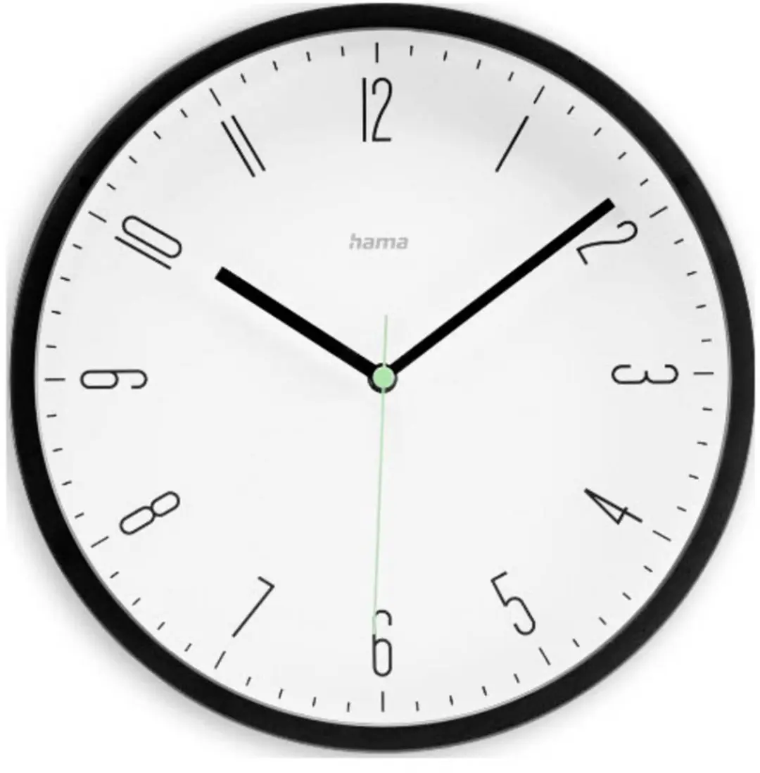 Hama Capri Wandklok - 25cm - Zwart/Wit - afbeelding 5 van 5