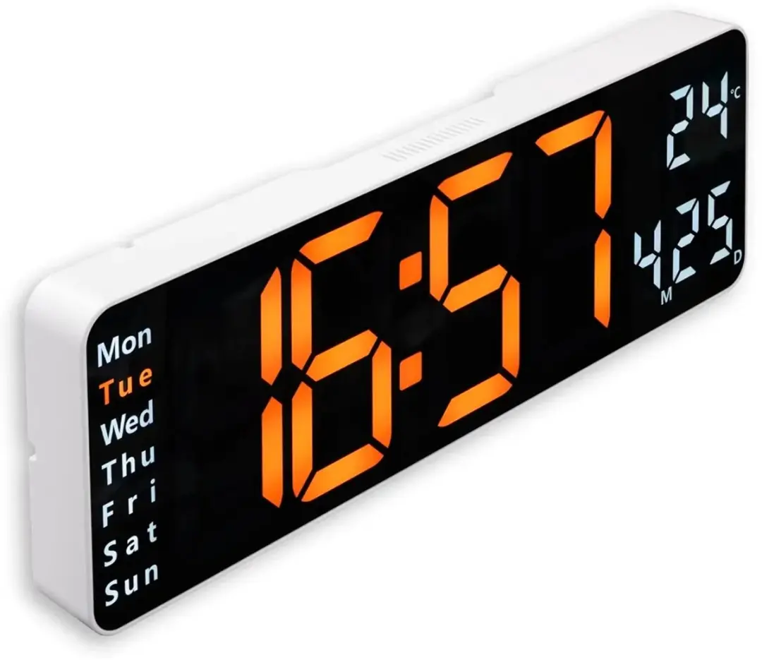 Hama Santa Cruz Thermo Wandklok - Groot Display - Wit - afbeelding 2 van 6
