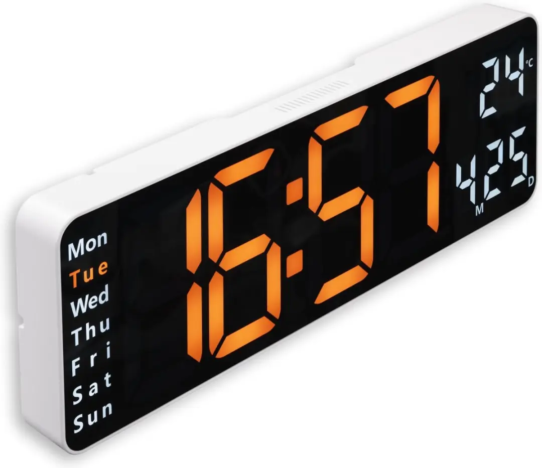 Hama Santa Cruz Thermo Wandklok - Groot Display - Wit - afbeelding 5 van 6