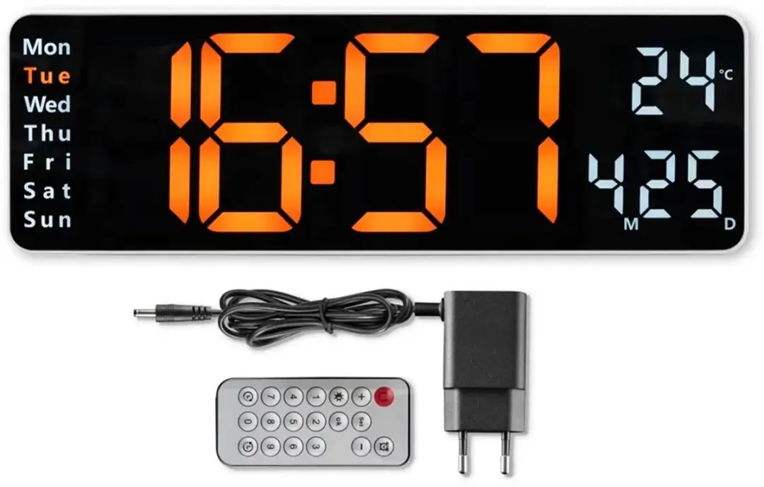 Hama Santa Cruz Thermo Wandklok - Groot Display - Wit - afbeelding 6 van 6