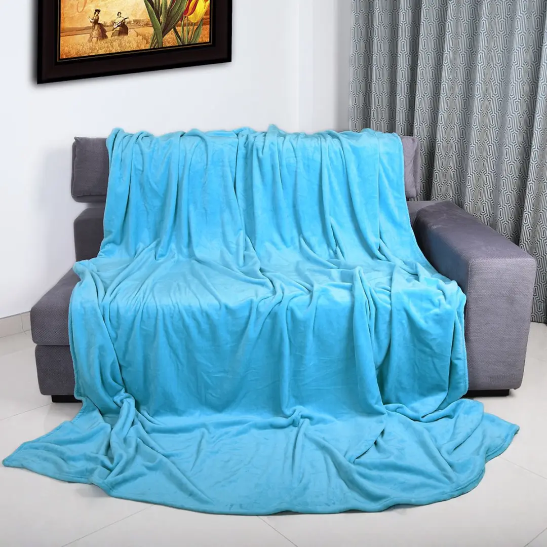 Monzana Premium Deken 200x150cm - Blauw 300g/m²