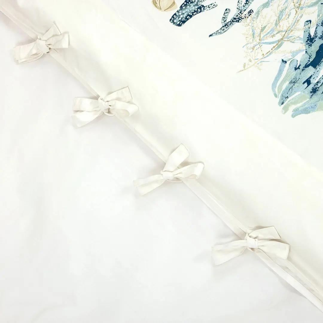 Loberon Dekbedovertrekset Grosmagny Eenpersoons - Crème/Blauw - afbeelding 3 van 5