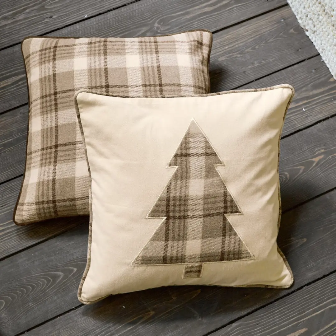 Loberon Kussenhoes set 2 Stuks - bruin/crème - afbeelding 2 van 6