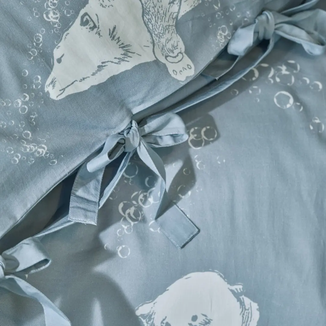Loberon Hugo Dekbedovertrekset - Eenpersoons - Blauw - afbeelding 6 van 6