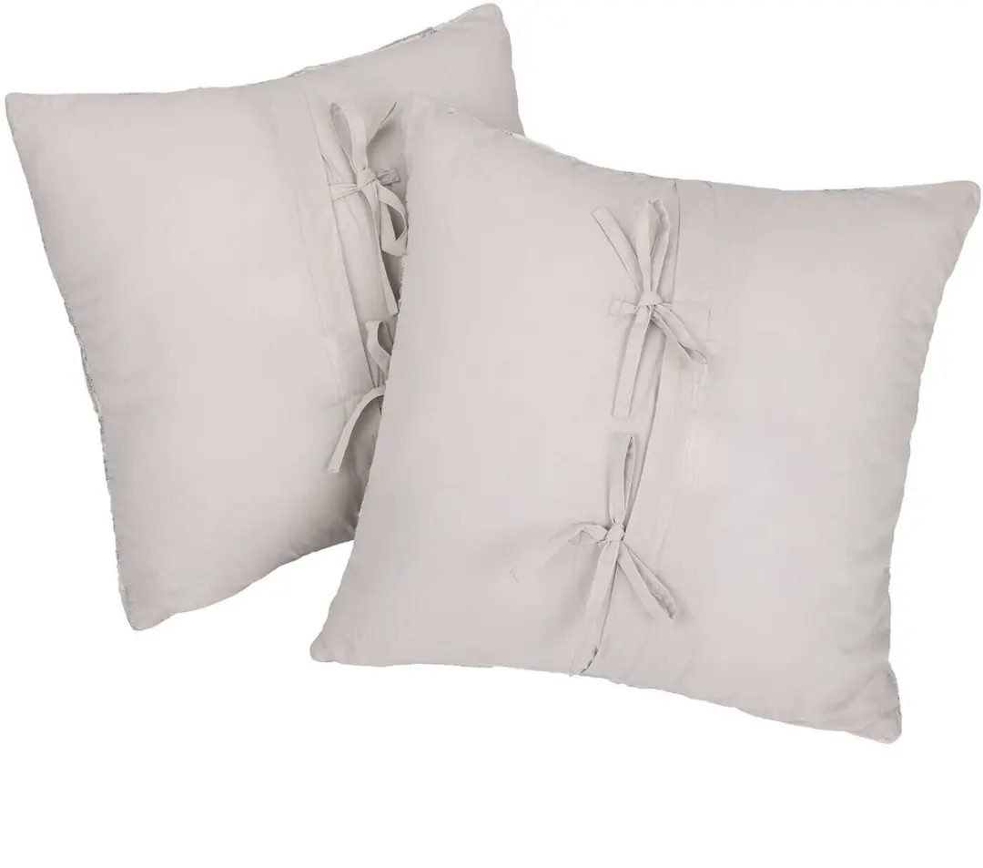Loberon Kussenhoes Rocaille Étoilée - 2 Stuks Wit/Blauw - afbeelding 2 van 6