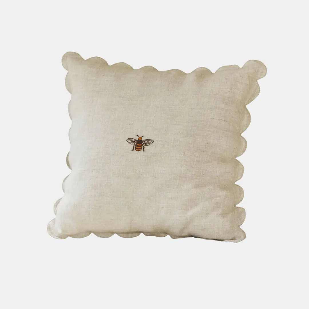 Loberon Kussenhoes Fluttery Beige