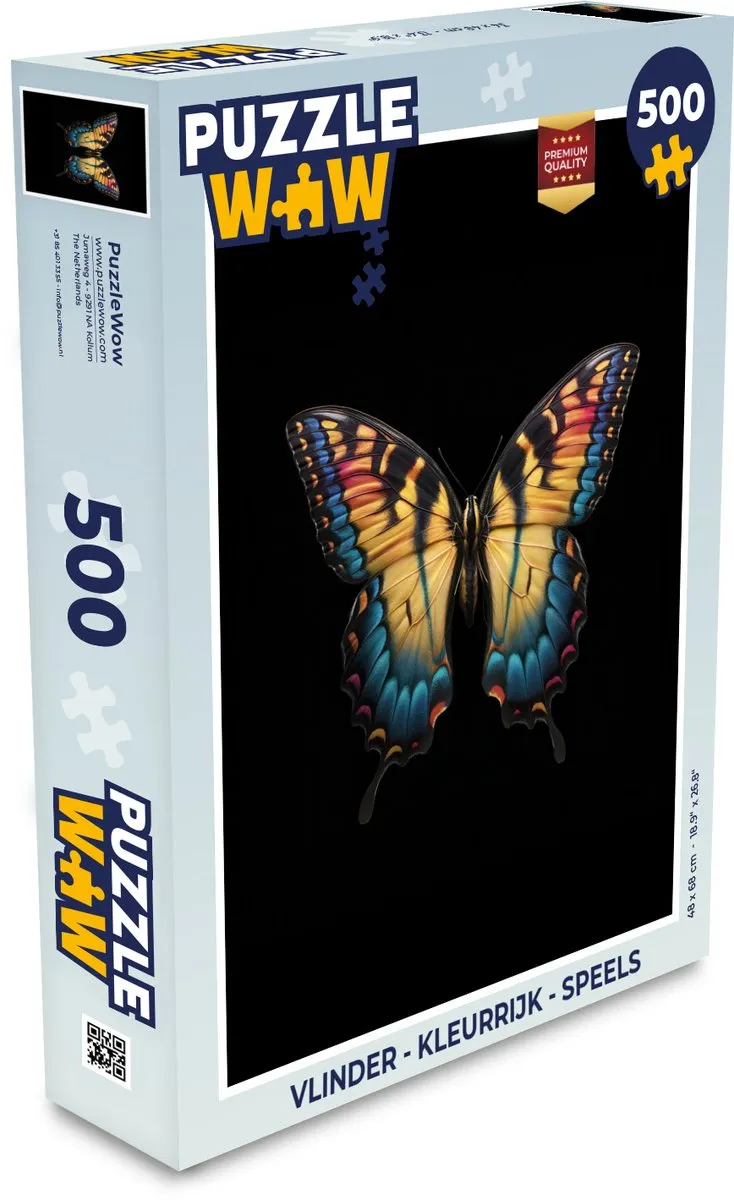 PuzzleWow Vlinder Legpuzzel 500 Stuks