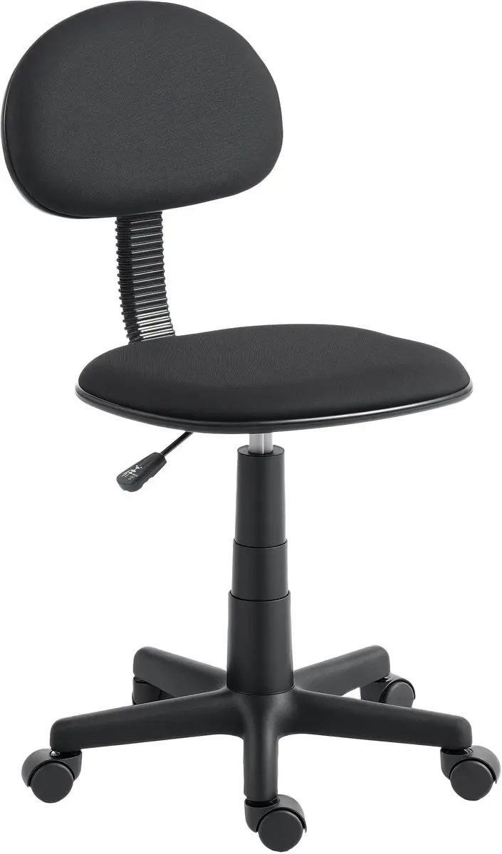 HOMCOM Office Chair-Polyester-48 x 43 x 87 cm-Schwarz