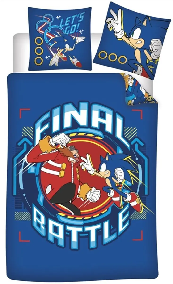 Sonic Final Battle Dekbedovertrek Eenpersoons 140x200cm - Blauw - afbeelding 3 van 3