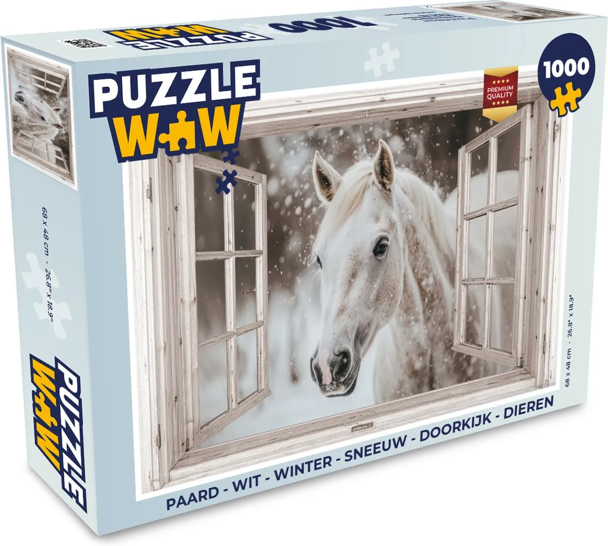 PuzzleWow Paard Winter Legpuzzel 1000 Stuks