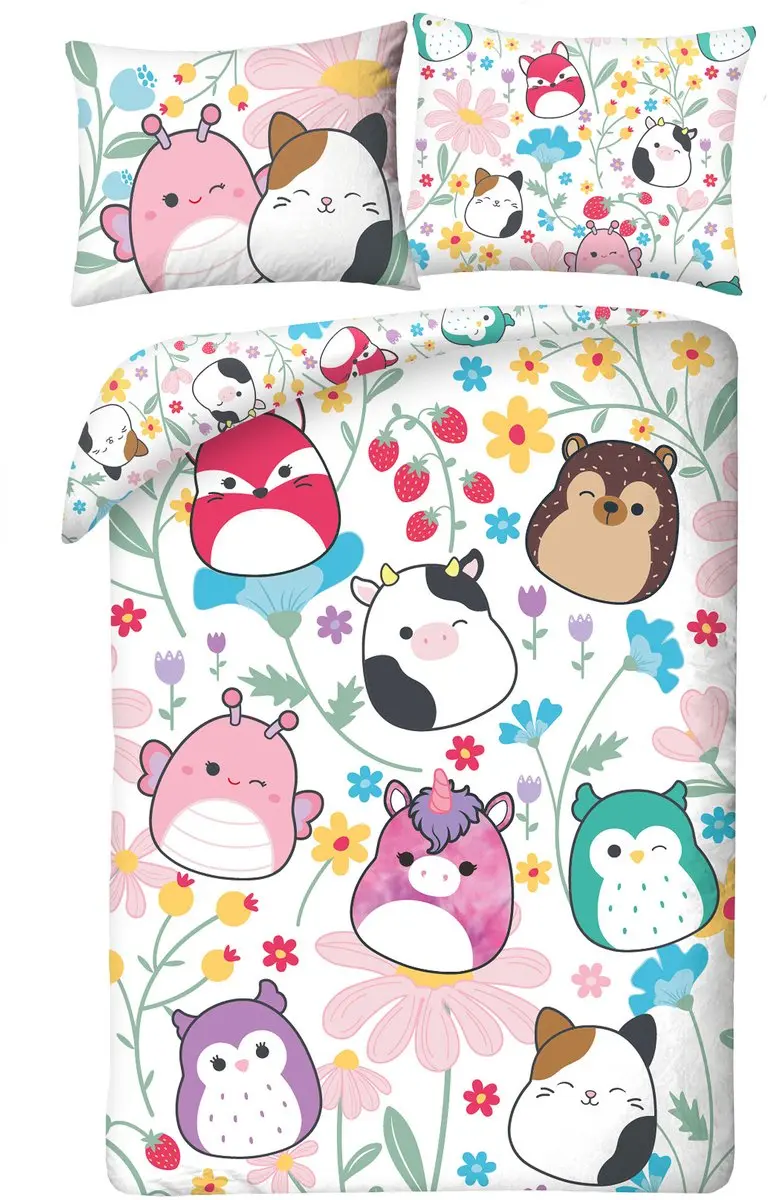 Squishmallows Dekbedovertrek 140 x 200 cm (70 x 90 cm) polyester