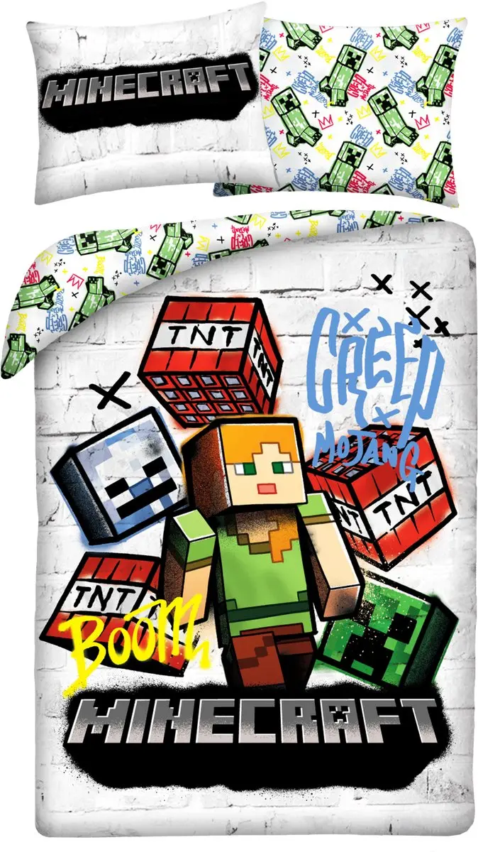Minecraft Dekbedovertrek Graffiti