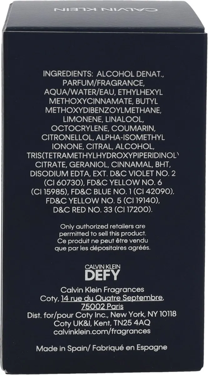 Calvin Klein Defy EDT Spray 30ml