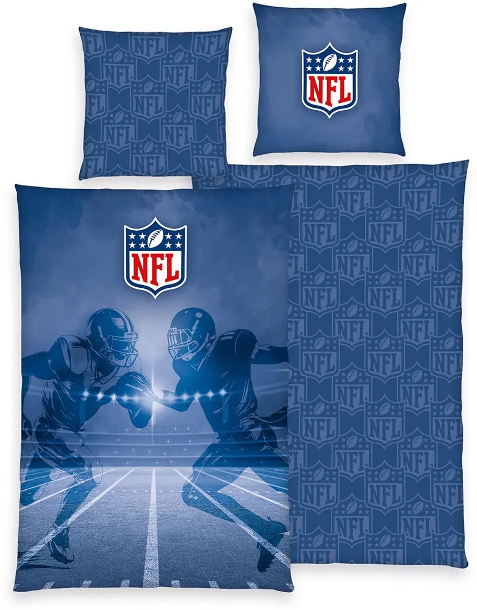 Dekbedovertrek NFL Blauw 135x200 cm incl 1 sloop 80x80 cm