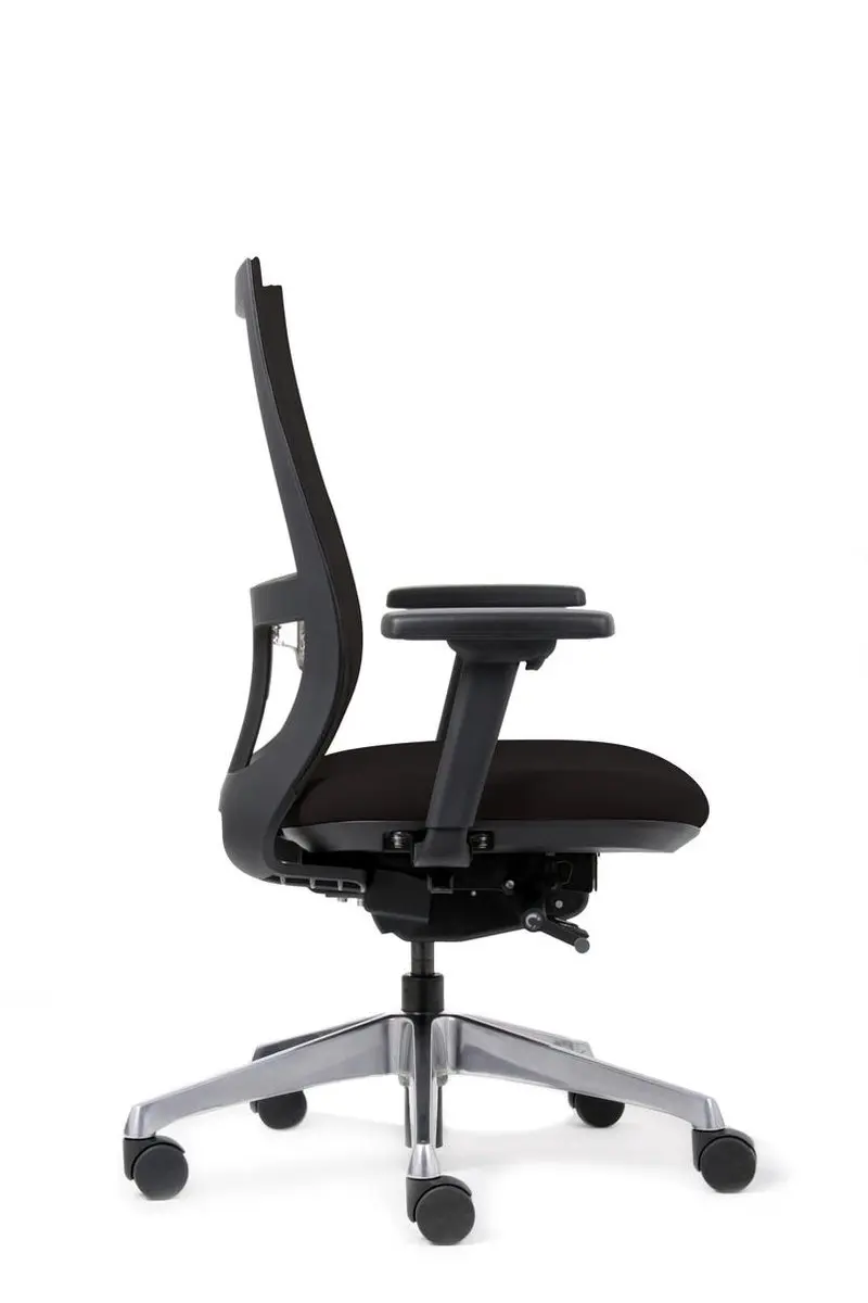 Euroseats Curve Deluxe Bureaustoel - Zwart - afbeelding 3 van 4