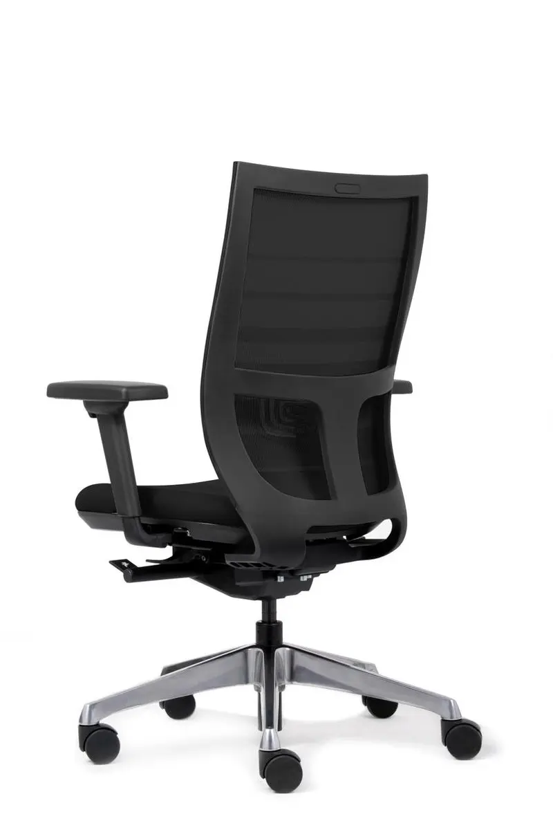 Euroseats Curve Deluxe Bureaustoel - Zwart - afbeelding 4 van 4