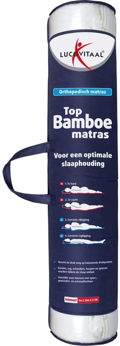 Lucovitaal Bamboe Topmatras Eenpersoons