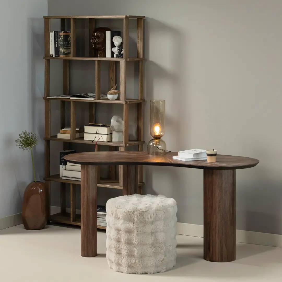WOOOD Olven Poef Hoog - 46x46x46cm - Naturel - afbeelding 2 van 5