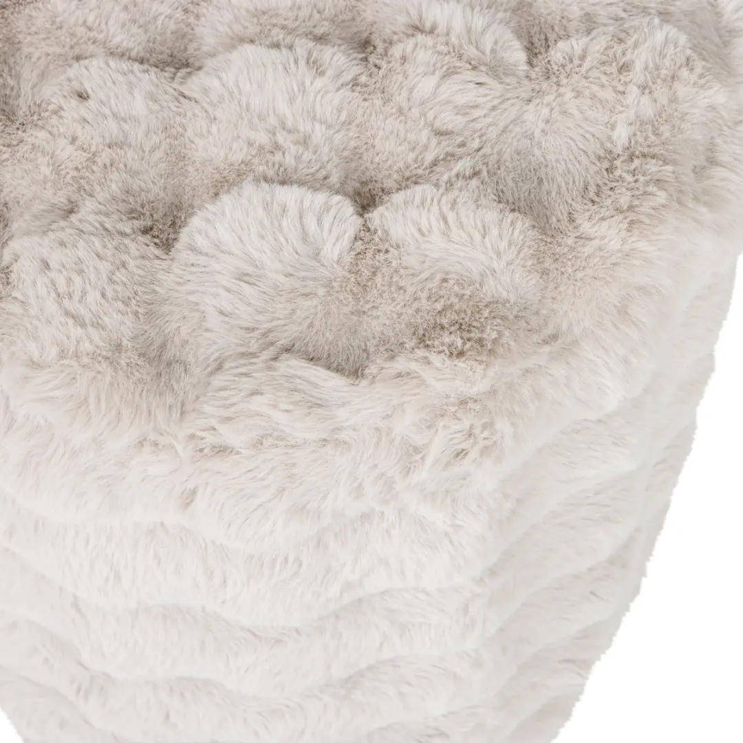 WOOOD Olven Poef Hoog - 46x46x46cm - Naturel - afbeelding 4 van 5