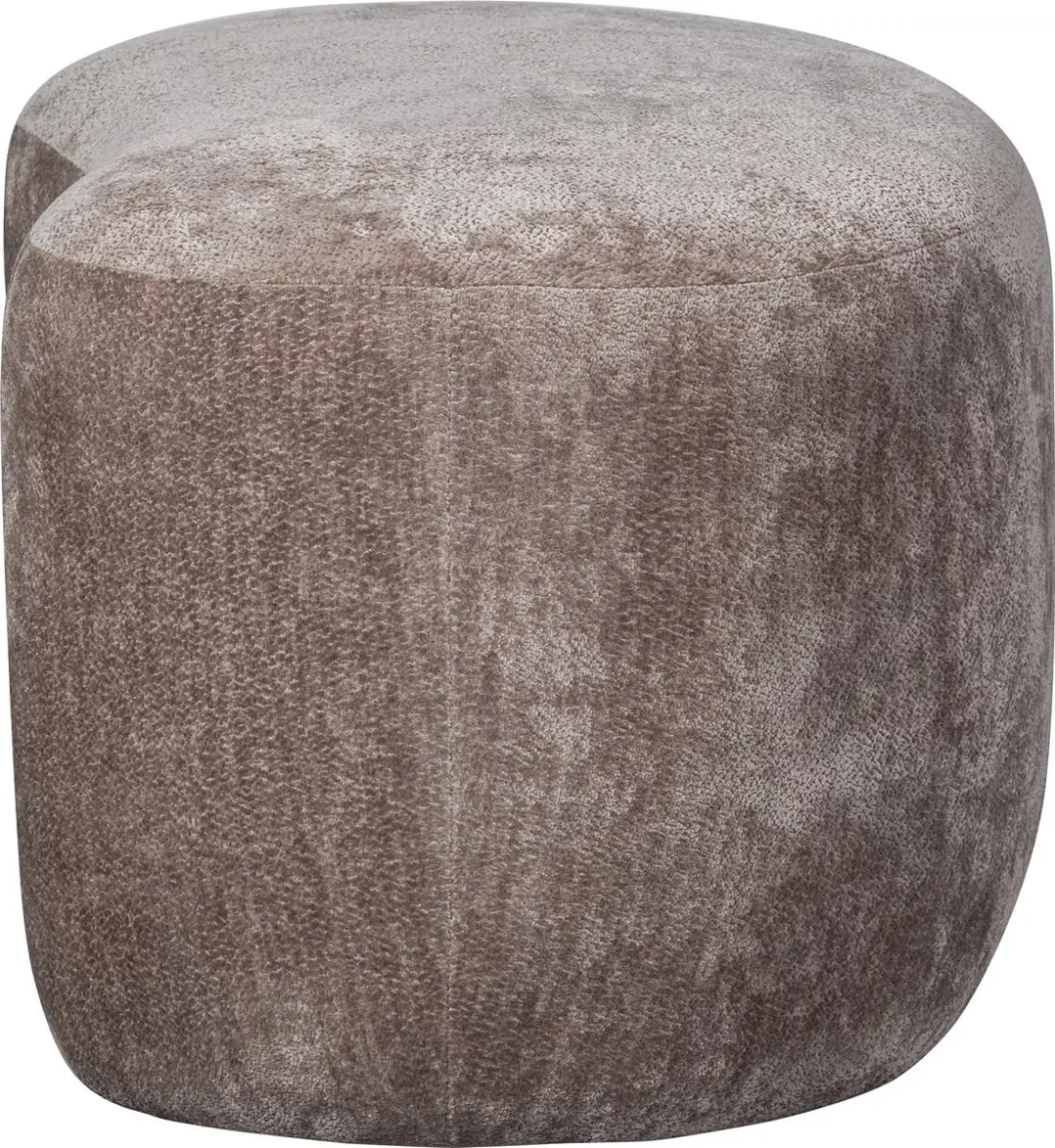 WOOOD Popular Organische Poef - 43x73x49cm - Taupe - afbeelding 5 van 6