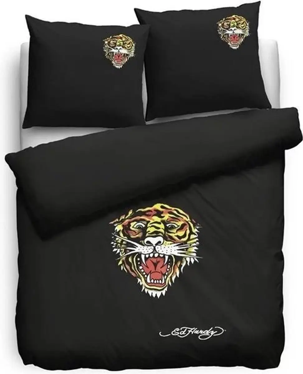 Ed Hardy Dekbedovertrek Tiger Open Mouth
