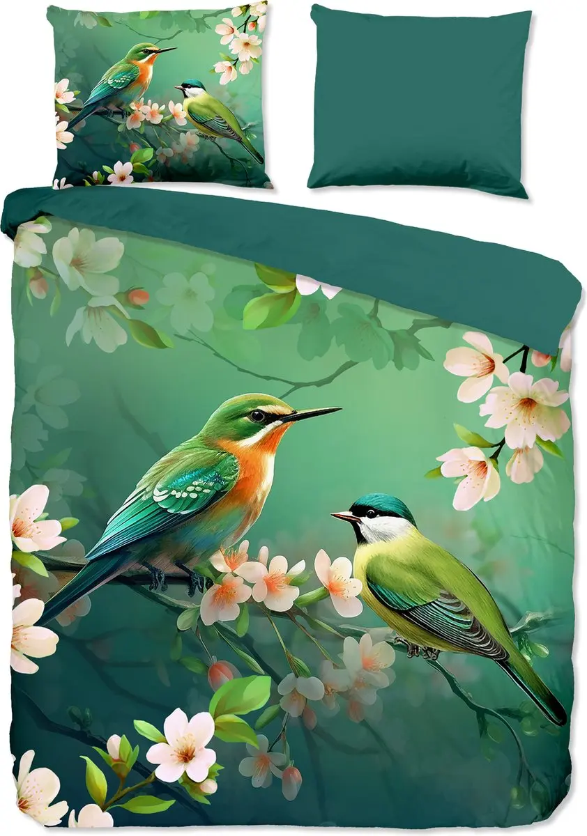Pure dekbedovertrek bloemen en vogels