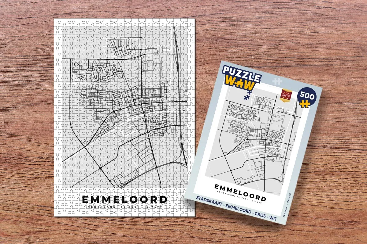 PuzzleWow Emmeloord Legpuzzel 500 Stuks - Multicolor