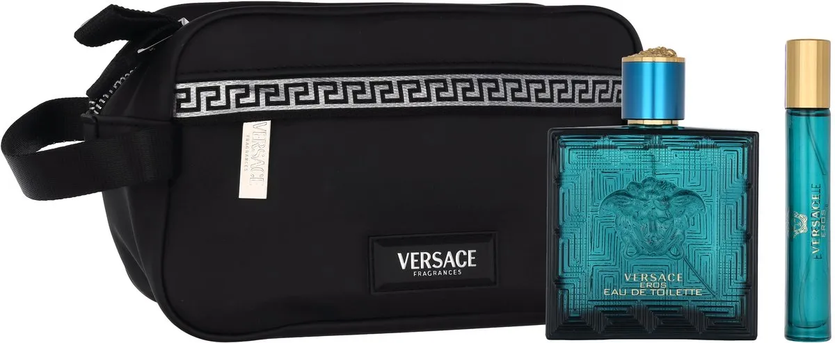 Versace Eros Homme Geurset - 110ml - Black Trousse