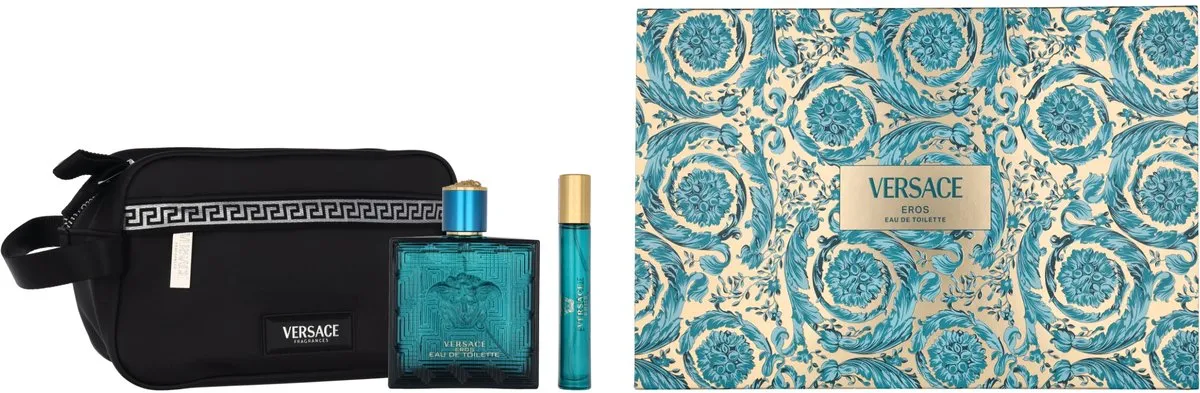 Versace Eros Homme Geurset - 110ml - Black Trousse