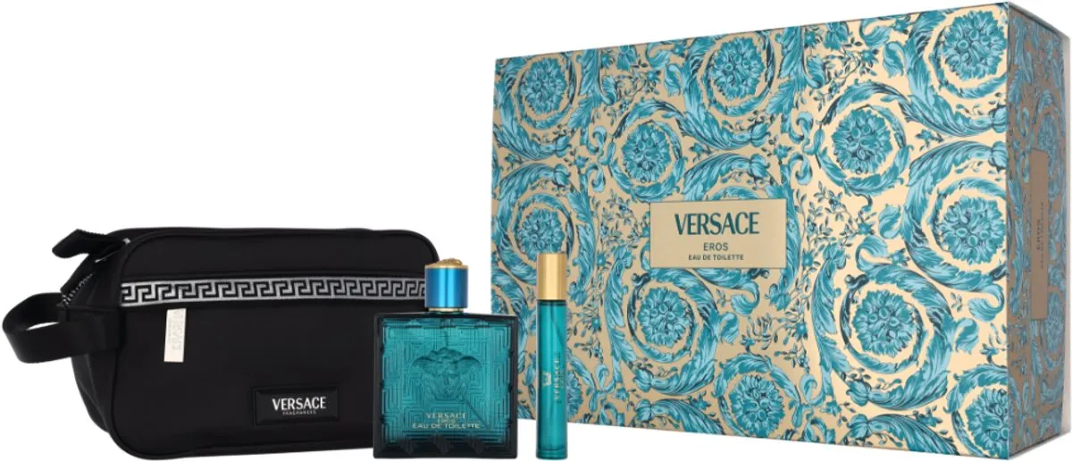 Versace Eros Homme Geurset - 110ml - Black Trousse