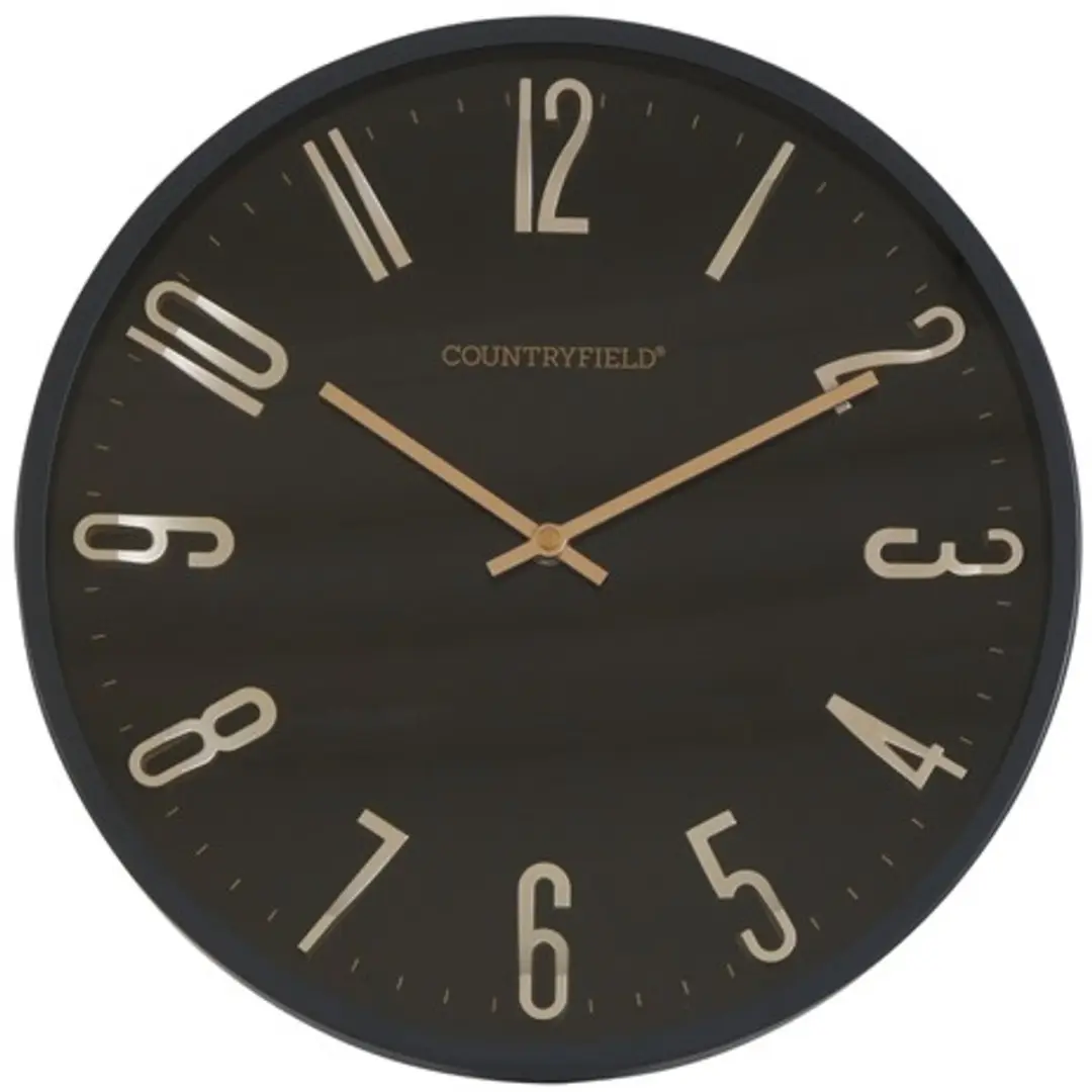 Countryfield-wandklok-Copper 3d- grijs-35 x 35 x4.1 cm