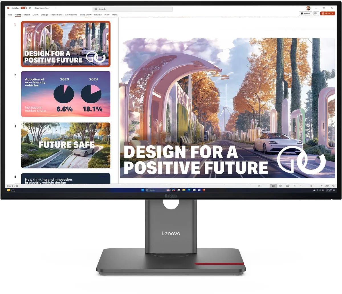 Lenovo ThinkVision P27QD-40 Monitor 27" - Zwart