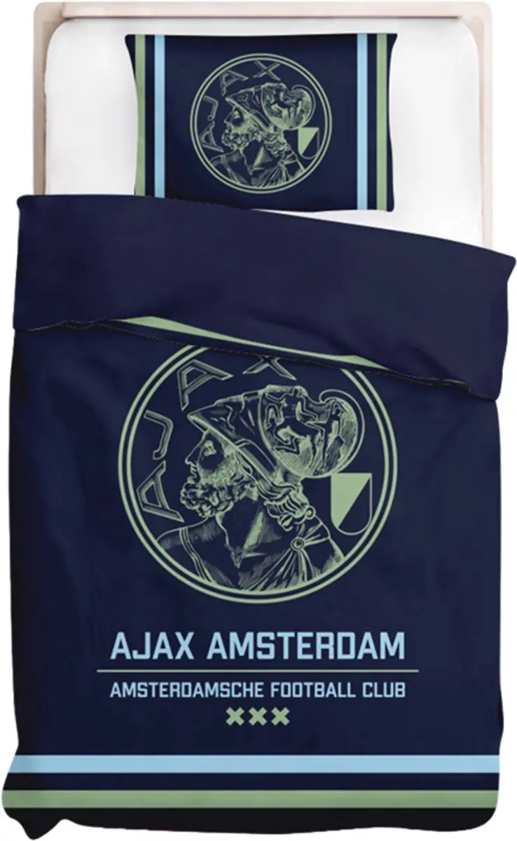 Ajax-dekbedovertrek blauw 140x200cm