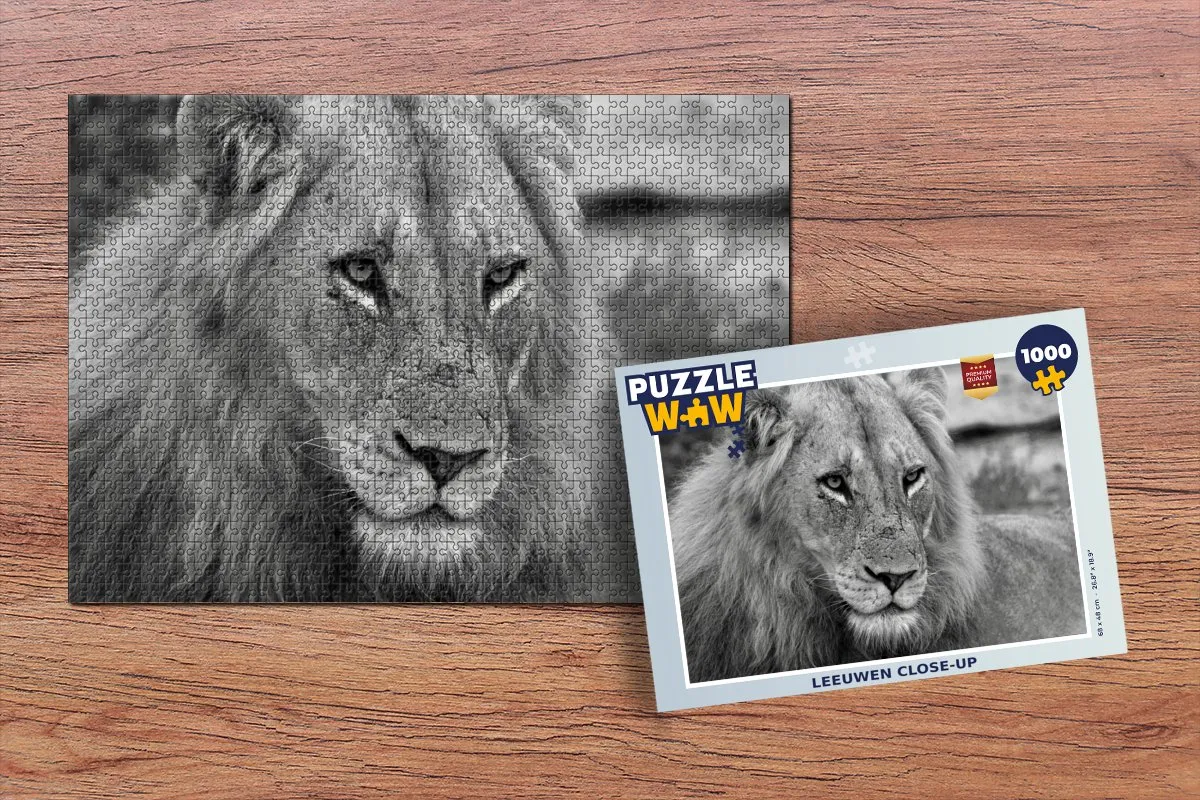 PuzzleWow Leeuw Jacht Legpuzzel 1000 Stuks - Multicolor