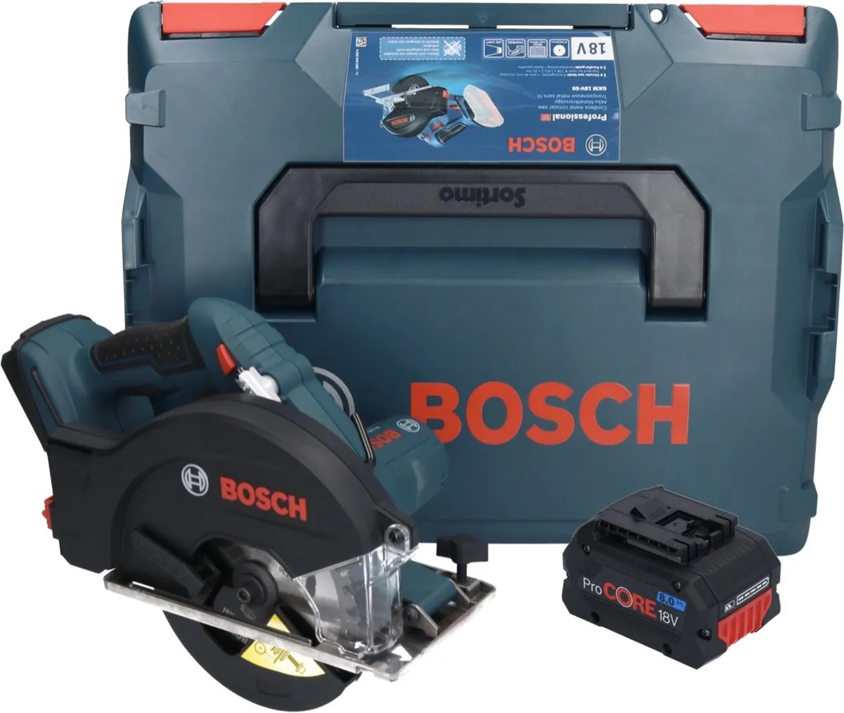 Bosch GKM 18V-50 Accucirkelzaag Metaal 136mm - 8.0Ah - 1x Zaagblad