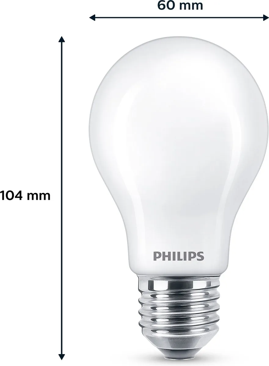 Philips LED E27 Warmwit 7W Mat Glas - 2 Stuks