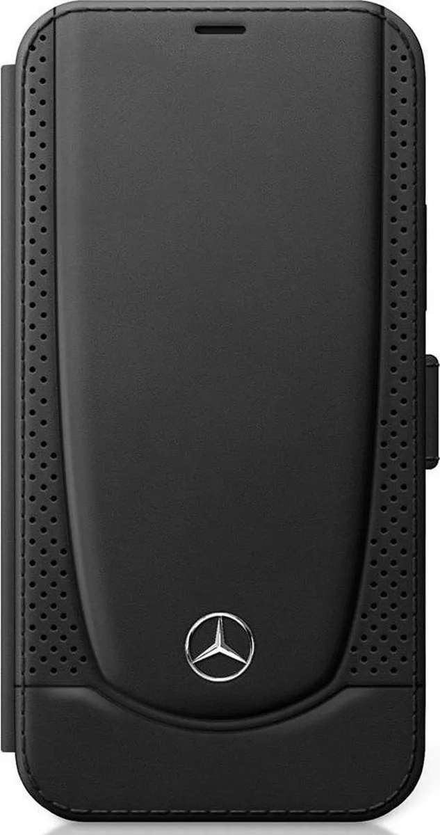 Mercedes-Benz iPhone 12 Mini Bookcase Hoesje - Effen Zwart - 3 Pasjes